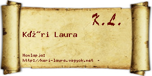 Kéri Laura névjegykártya