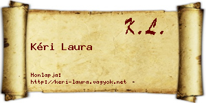 Kéri Laura névjegykártya